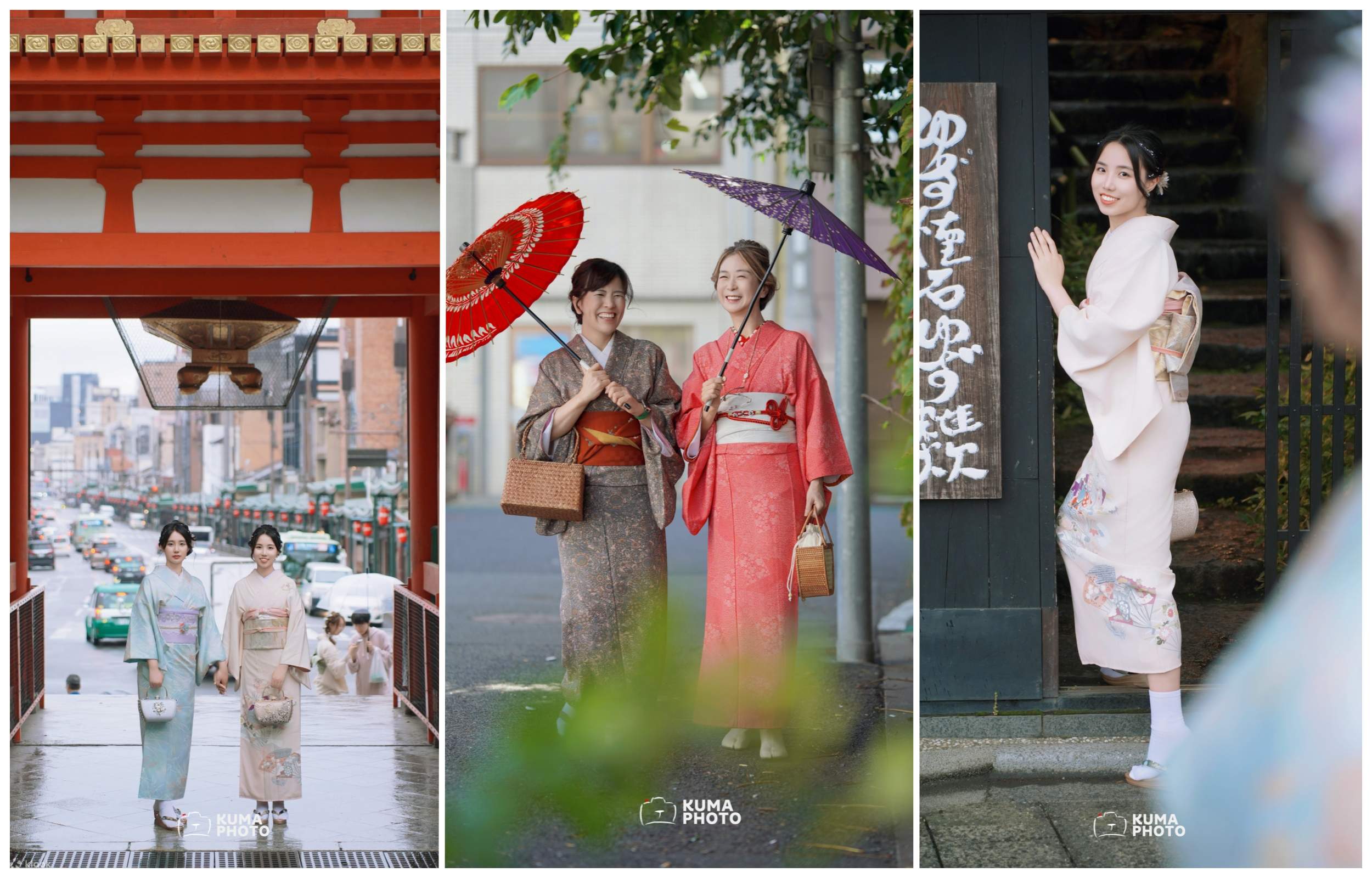 Sesión de fotografía profesional de kimono en Kioto que muestra el proceso de preparación y estilismo detrás de escena para una auténtica experiencia cultural japonesa.