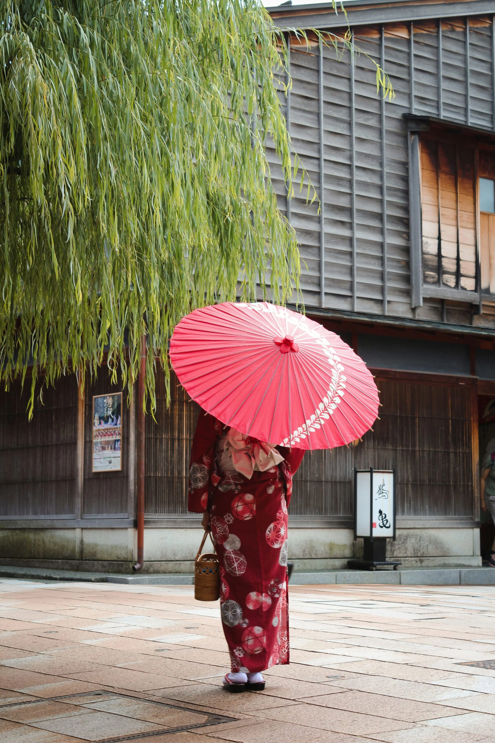Usando un kimono en una ceremonia del té